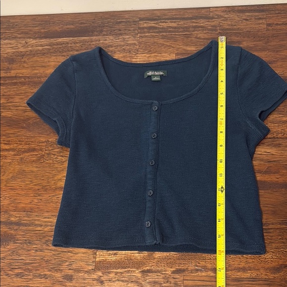 Wild Fable Blue Fitted Crop Top - Picture 5 of 5